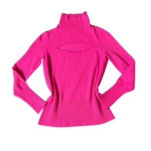 French connection, pink key hole Y2K sweater, small